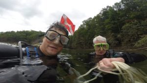 return to diving, me and dad